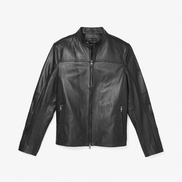 Michael Kors Leather Racer Jacket - Picture 3 of 7